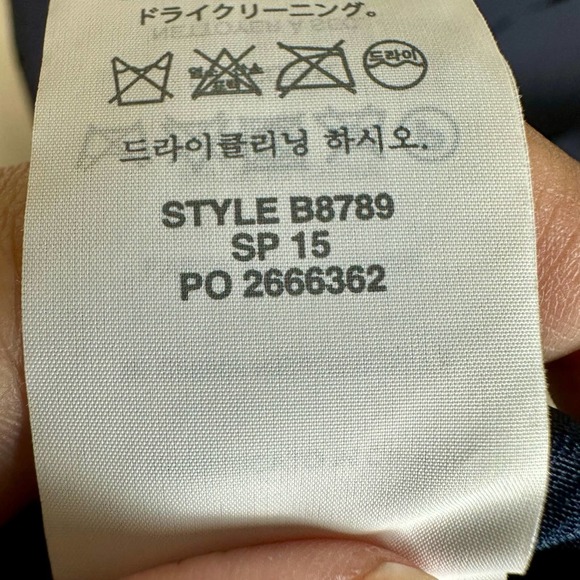 J. Crew Dress Women’s sz. 0 (XS) Navy Blue‎ Lasercut Scallop Sleeveless Shift - Picture 10 of 10